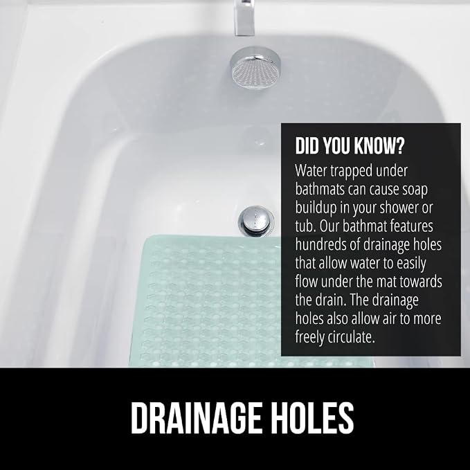 GORILLA GRIP Patented Bath Tub Shower Mat, Machine Washable Bathtub Floor Liner - Image 4