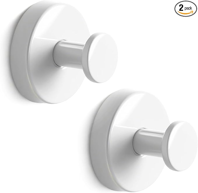 Suction Cup Hooks for Shower, Bathroom Hooks for Towels Stainless Steel Wall by Season2Season