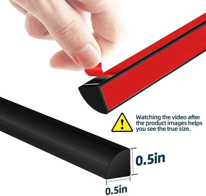 Flexible Quarter Round Molding Trim, Self Adhesive Wall Trim Mini Peel and - Image 2