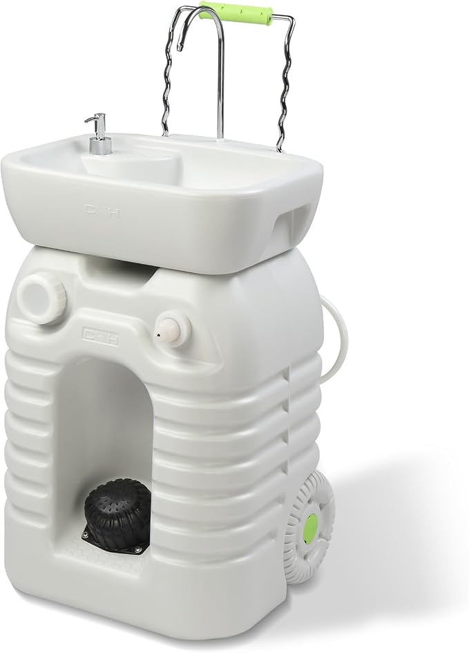 VINGLI 45L Upgraded Portable Sink| Rolling Hand Wash Basin Stand by VINGLI