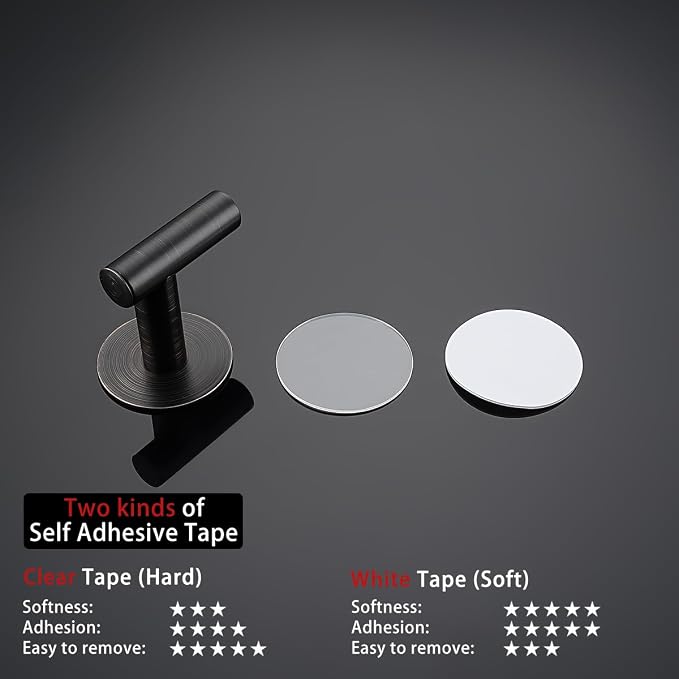 JQK Self Adhesive Towel Hook Bronze, No Drill Stick on Coat Robe Clothes Wall - Image 7