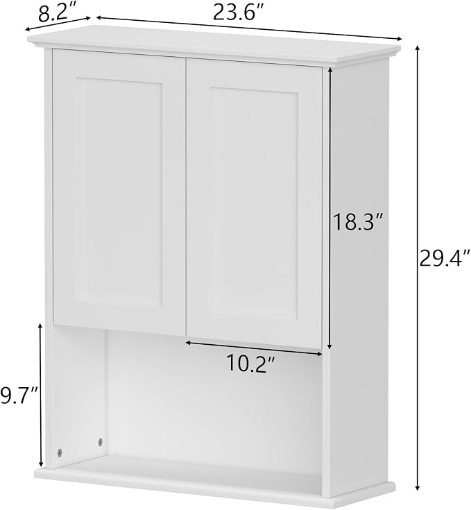 Bathroom Wall Cabinet, Over The Toilet Storage Cabinet, 23x29 Inch Medicine - Image 2