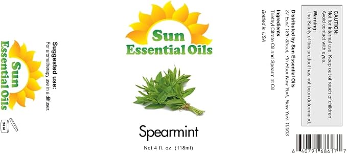 Sun Organic Spearmint Essential Oil 4 Fluid Ounces - Image 2
