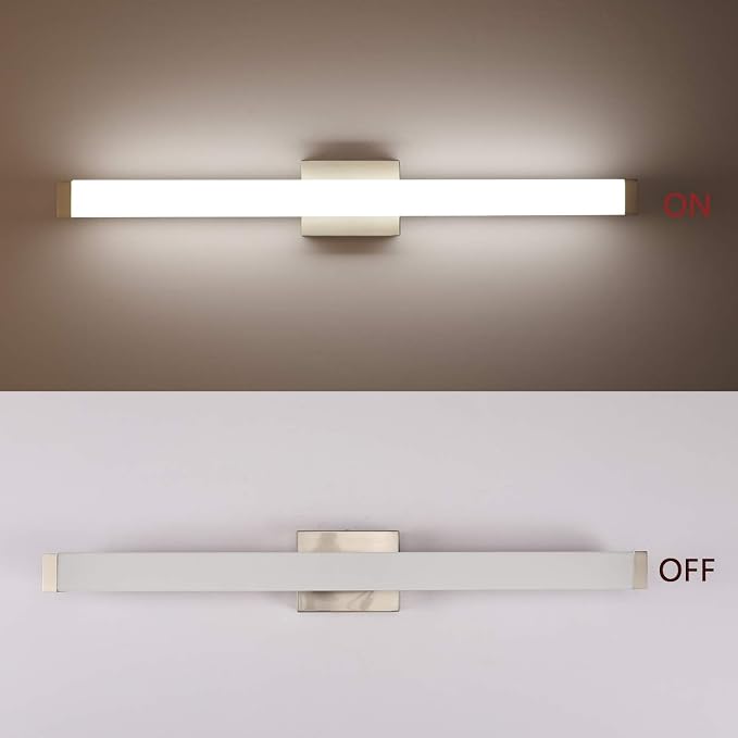 Bathroom Vanity Light Brushed Nickel Square LED 24 inch 14W 4000K Natural White - Image 4