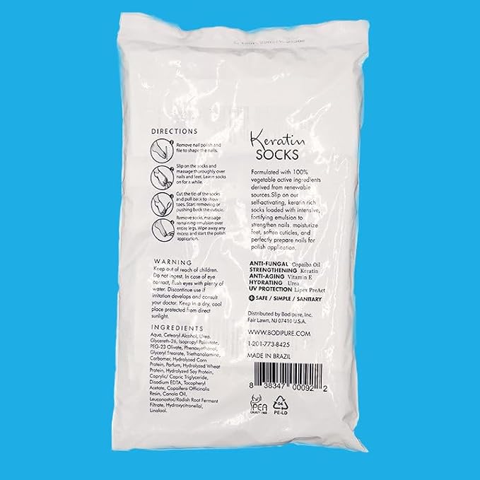 Bodipure All-In-1 Moisturizing Foot Mask, Keratin & Vitamin E Foot Mask - Image 7
