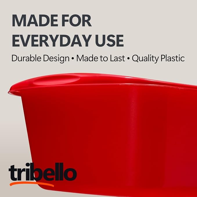 Tribello 2-Pack Dish Pans for Kitchen Sink, Plastic Tub Dishpan Wash Basin and - Image 3