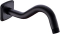 TRUSTMI Curved Shower Arm with Flange, 8-inch S-Shape Stainless Steel Top by TRUSTMI