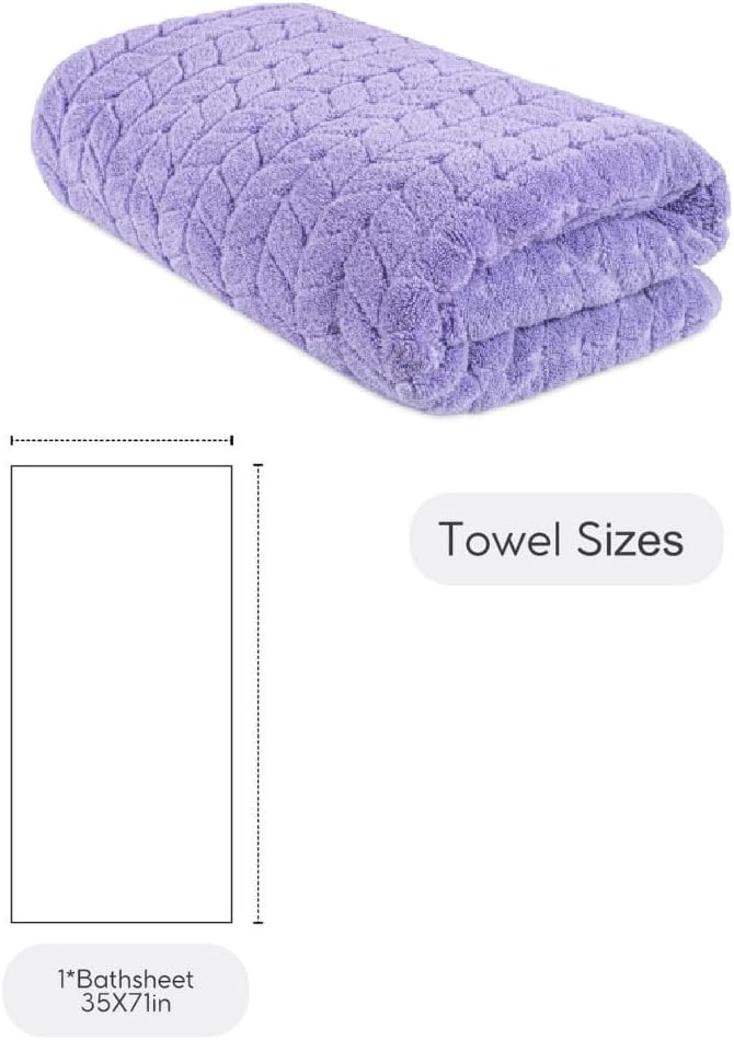 BAGNO MILANO Turkish Bath Towels, Soft Plush Jacquard Luxury Bath Towels - Image 2