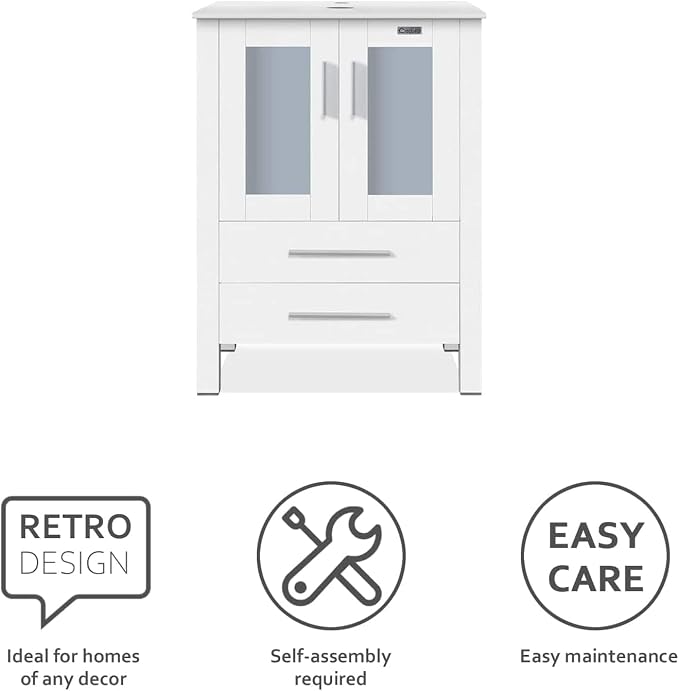 eclife 48" Modern Bathroom Vanity Sink Combo Freestanding Cabinet - Image 4