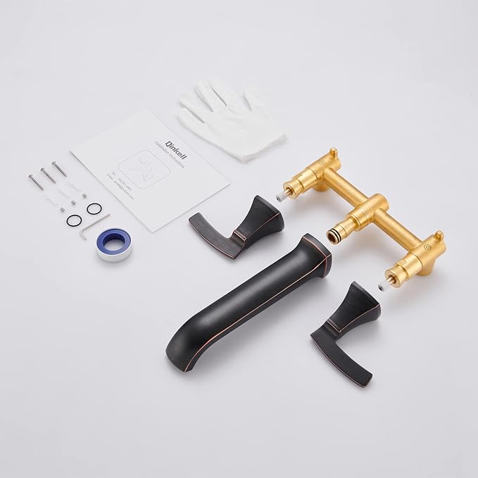 Wall Mount Bathtub Faucet Roman Tub Filler High Flow Long Spout Reach - Image 6
