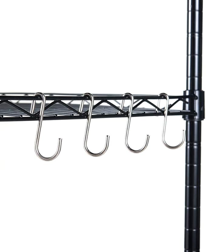 5 Tier Storage Racks Shelving, Heavy Steel Pantry Shelves, Adjustable Wire - Image 4