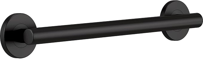 Delta Contemporary 18' Shower Grab Bar ADA Compliant Matte Black 450 lb by DeltaFaucet