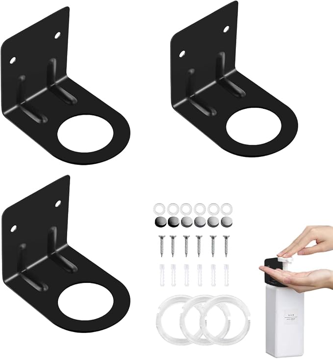 3Pcs Resizable Soap Bottle Dispenser Holder Wall Mount by EAEDMY