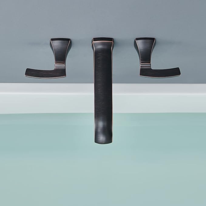 Wall Mount Bathtub Faucet Roman Tub Filler High Flow Long Spout Reach - Image 5
