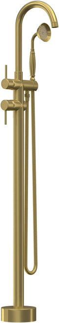 Freestanding Bathtub Faucet, Tub Filler Floor Mount Stand Bathtub Faucet Brass by Unknown