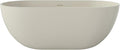 Premium 59" Warm Grey Solid Surface Free Standing Bathtub, Upgraded Oval Resin by HIGEINE