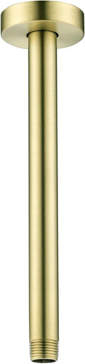 10 Inches Ceiling Mount Shower Arm and Flange, Brushed Gold by Unknown