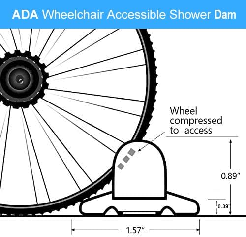 Duzzy 75 Inch Collapsible Shower Threshold Water Dam, Suitable - Image 2