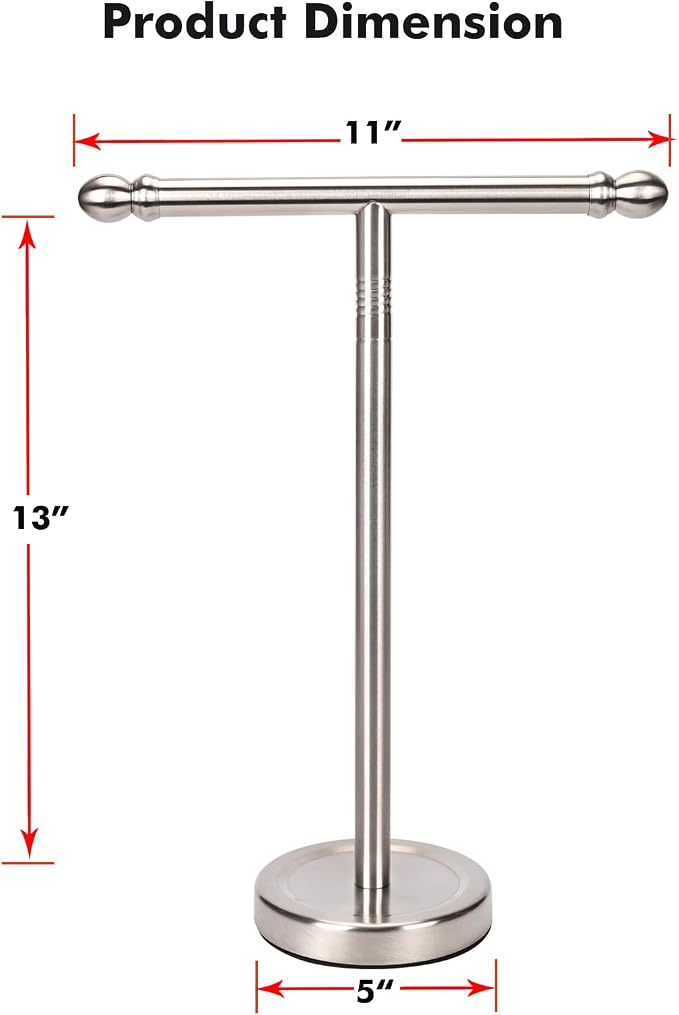 Hand Towel Holder, T-Shape Hand Towel Stand - Image 7