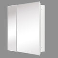 Bathroom Medicine Cabinet with 30x26 in Rectangular Beveled Frameless Mirror by HOME