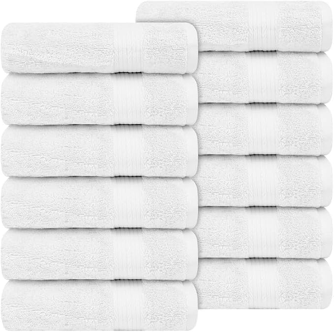 Ample Decor Hand Towel 18 X 28 Inch Pack of 12 600 GSM 100% Cotton Soft - Image 4