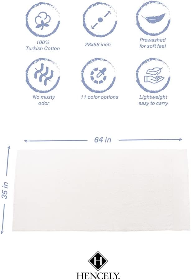 Hencely Premium Bath Towel Set of 4-28x58 Inches - Image 5