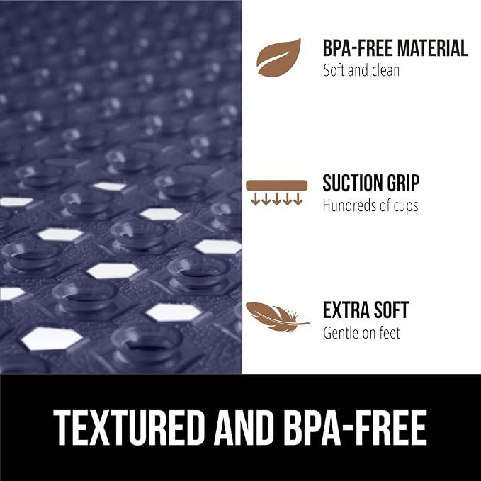 GORILLA GRIP Patented Square Shower Stall Mat, Small Bathtub Floor Mats - Image 5