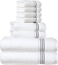 8-Piece Premium Towel Set, 2 Bath Towels, 2 Hand Towels, and 4 Wash Cloths by SIMPLI-MAGIC