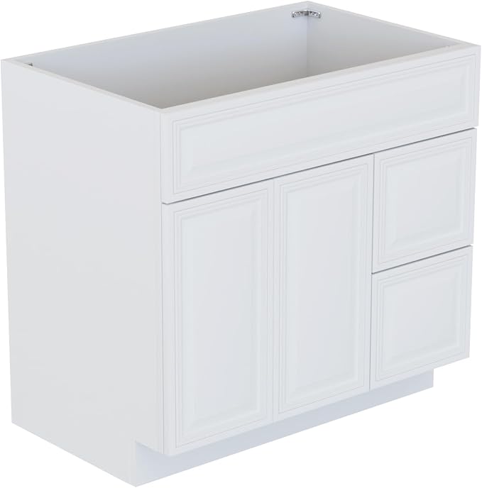 KitchenMan Bathroom Vanity 36 Inch Unassembled Sink Cabinet by KitchenManLiving