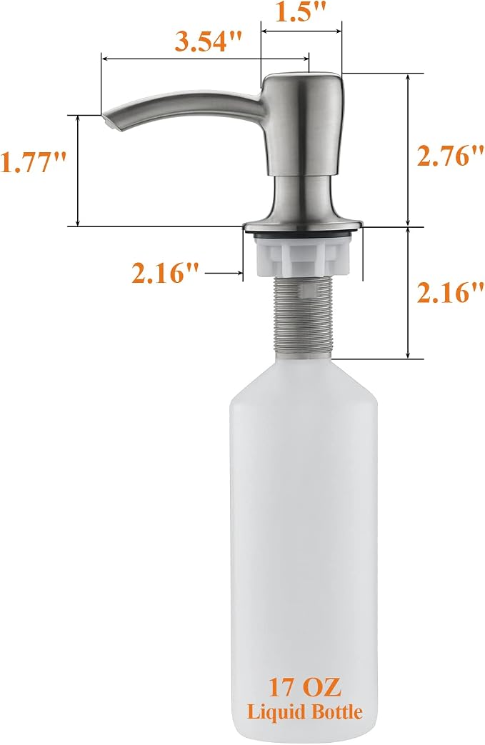 Soap Dispenser, Kitchen Sink Soap Dispenser, Build in Sink Soap Dispenser - Image 6