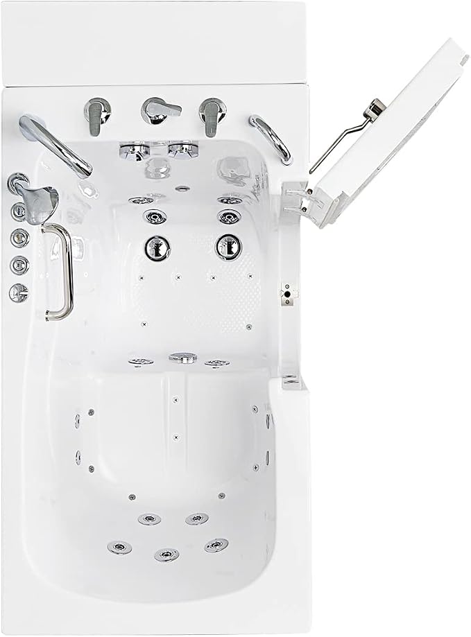 Ella Capri 30"x52" Acrylic Air and Hydro Massage Walk-In Bathtub - Image 10