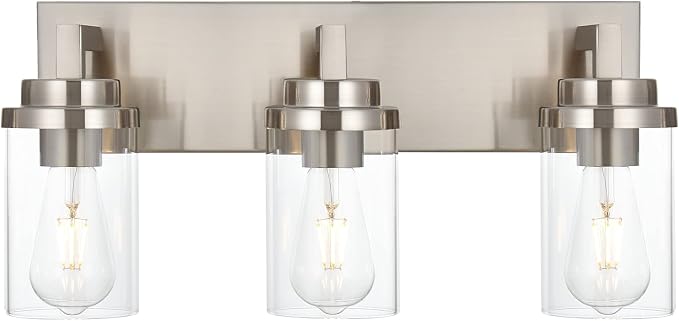 MELUCEE 3-Light Vanity Lights Brushed Nickel by MELUCEE