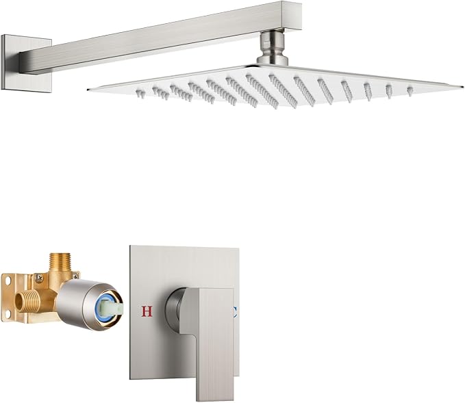 Airuida Shower Faucet Set Bathroom Rain Shower System SUS304 Stainless Steel by Airuida
