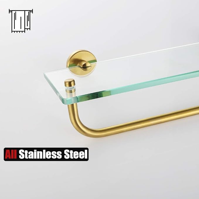 JQK Bathroom Glass Shelf, Shelf - Image 8