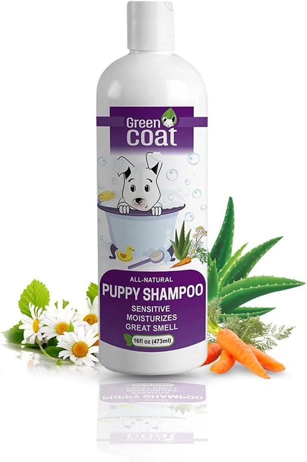 Natural Shampoo for Puppy |Formulated for The Most Sensitive Skin | 100% by GREENCOATPETS
