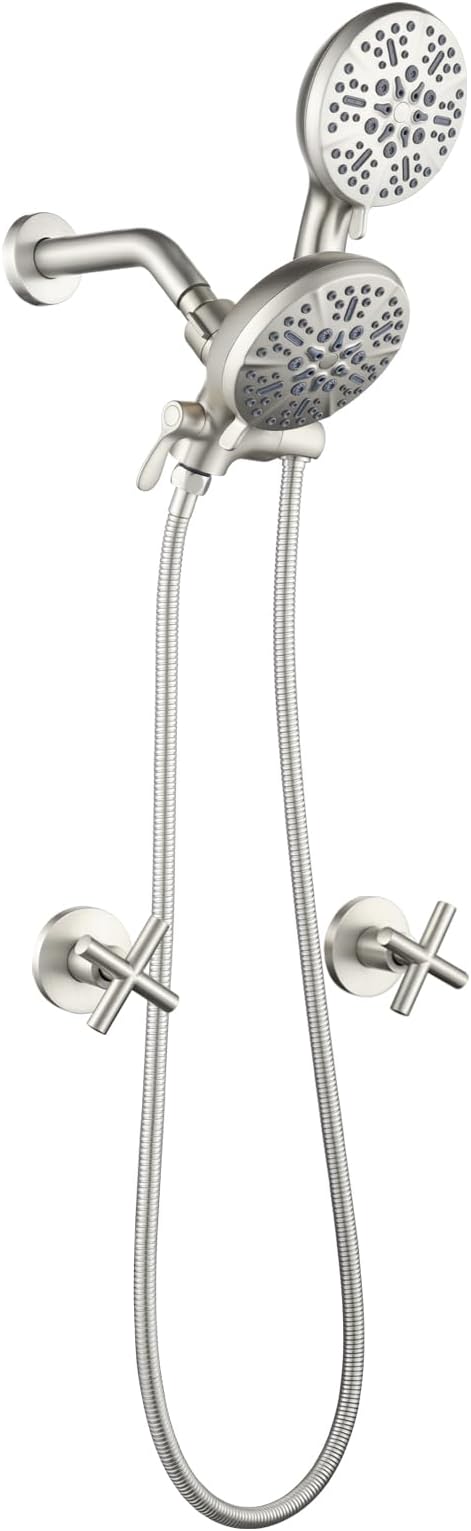 2 Handles Shower Faucet Shower System Complete 2 in 1 Shower Combo Set by DIFEINISANITARYWARE---showerfaucet---