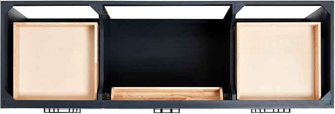 ARIEL 67" Midnight Blue Vanity, 1.5" Edge Pure White Quartz Countertop & Splash - Image 6