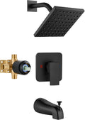 Heyalan Bathtub Shower Faucet Set, 6 Inch Square Trim Kit by Heyalan