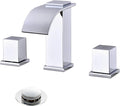 Luxury Brass Modern Widespread Waterfall Bathroom Sink Faucets by MRFAUCET