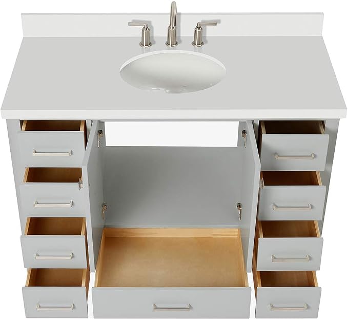 ARIEL 49" Grey Bathroom Vanity - Image 3