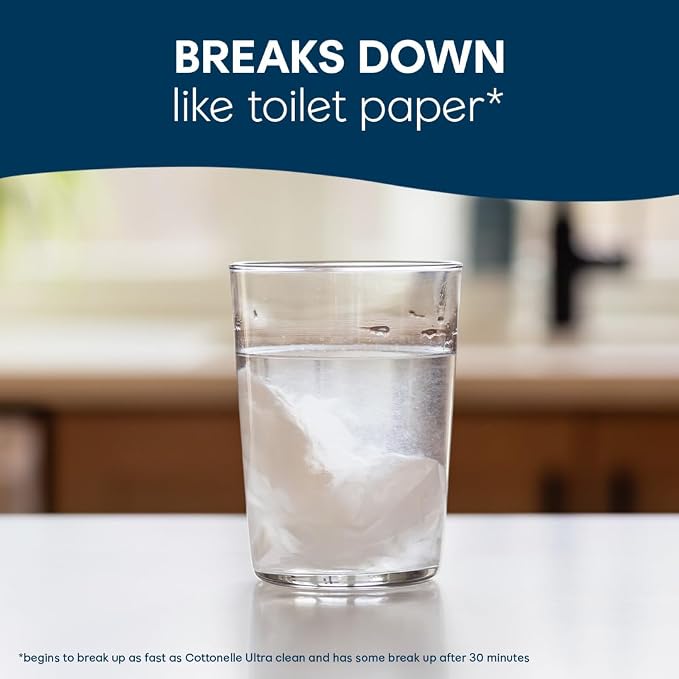 Cottonelle XL Flushable Wet Wipes, Adult Wipes Large, 2 Flip-Top Packs - Image 4
