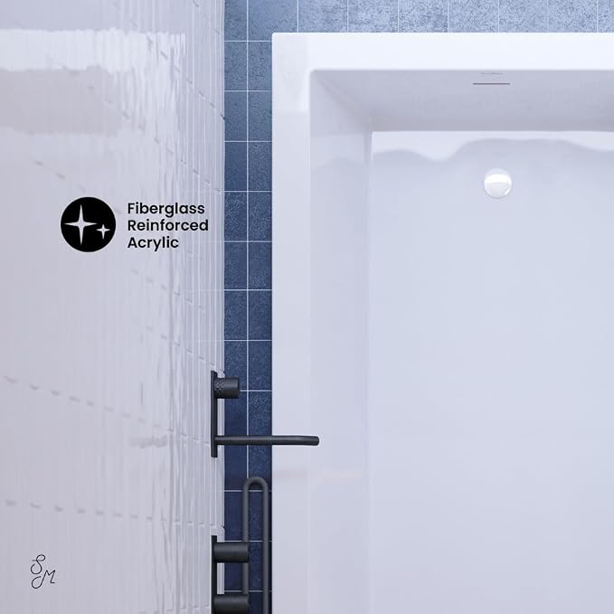 Swiss Madison Voltaire 72 x 36 Reversible Drain Soaking Drop-in Bathtub in - Image 3