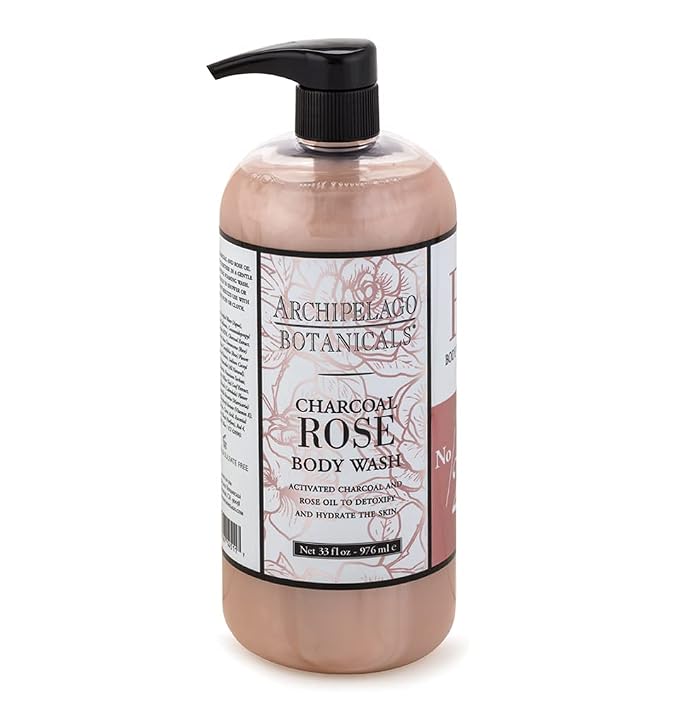 Archipelago Botanicals Charcoal Rose Body Wash, Moisturizing and Daily Body Wash - Image 2