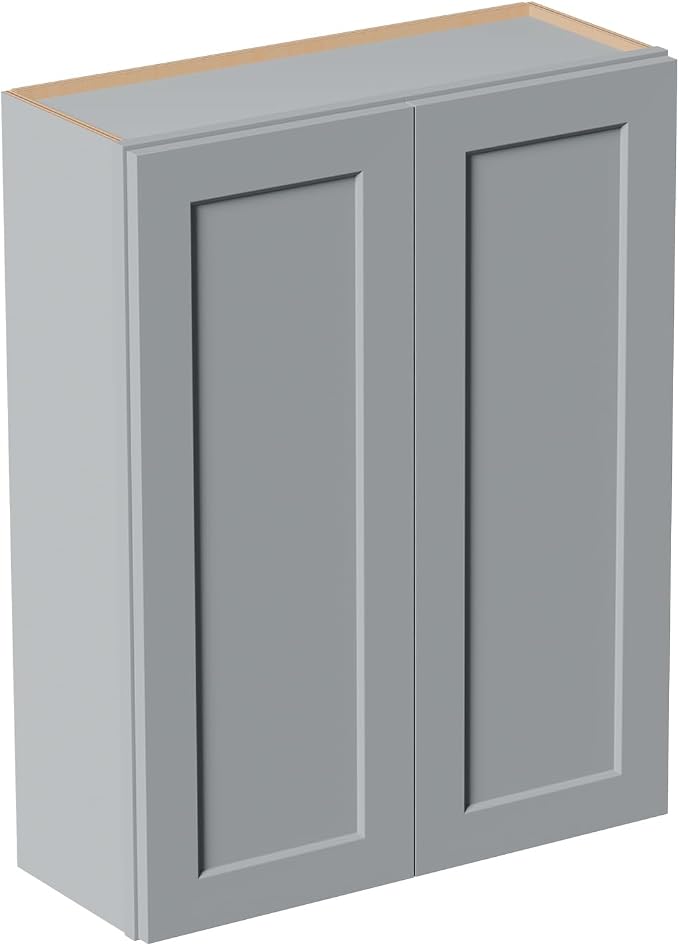 33 Inch Laundry Room Cabinets Wall Mounted, Solid Wood Over The Toilet Storage - Image 7