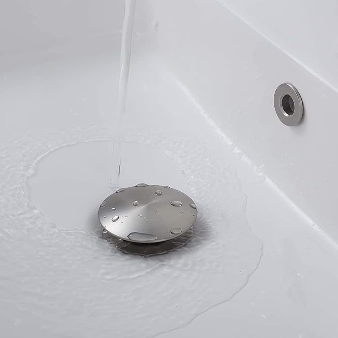 Bathroom Sink Drain, 2 Pack Drain Stopper Bathroom Sink Without Overflow - Image 7