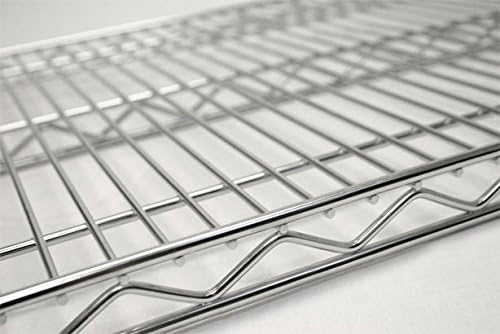 Omega 24" Deep x 54" Wide x 86" High 3 Tier Chrome Starter Shelving Unit - Image 4