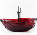 Cpingao 67" Resin Translucent Freestanding Bathtub, Modern Oval Stand Alone Tubs by Cpingao