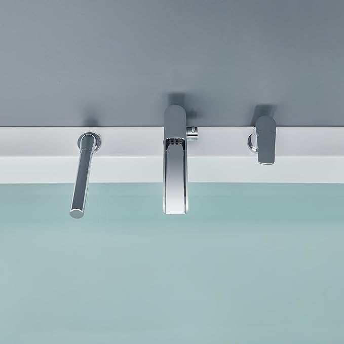 Waterfall Roman Tub Faucet Chrome Deck Mount Bathtub Faucets Brass Tub Filler - Image 9