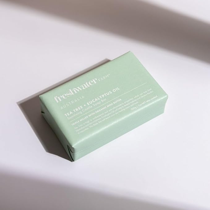 Freshwater Farm Australia Natural Soap Bar- Tea Tree + Eucalyptus Oil| 7oz x 8 - Image 8