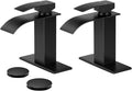 Bathroom Faucets Matte Black Waterfall Bathroom Sink Faucet Modern Single by LUFG